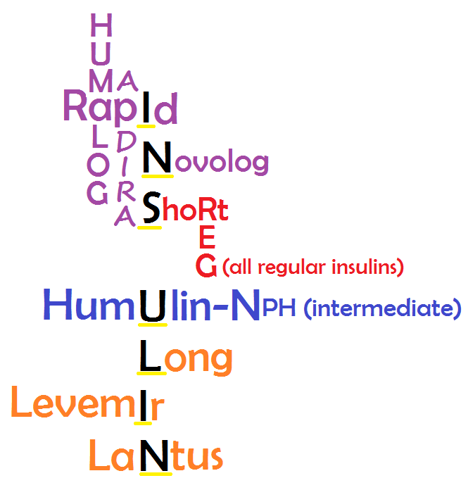 insulin mnemonic nclex, nursing school insulin